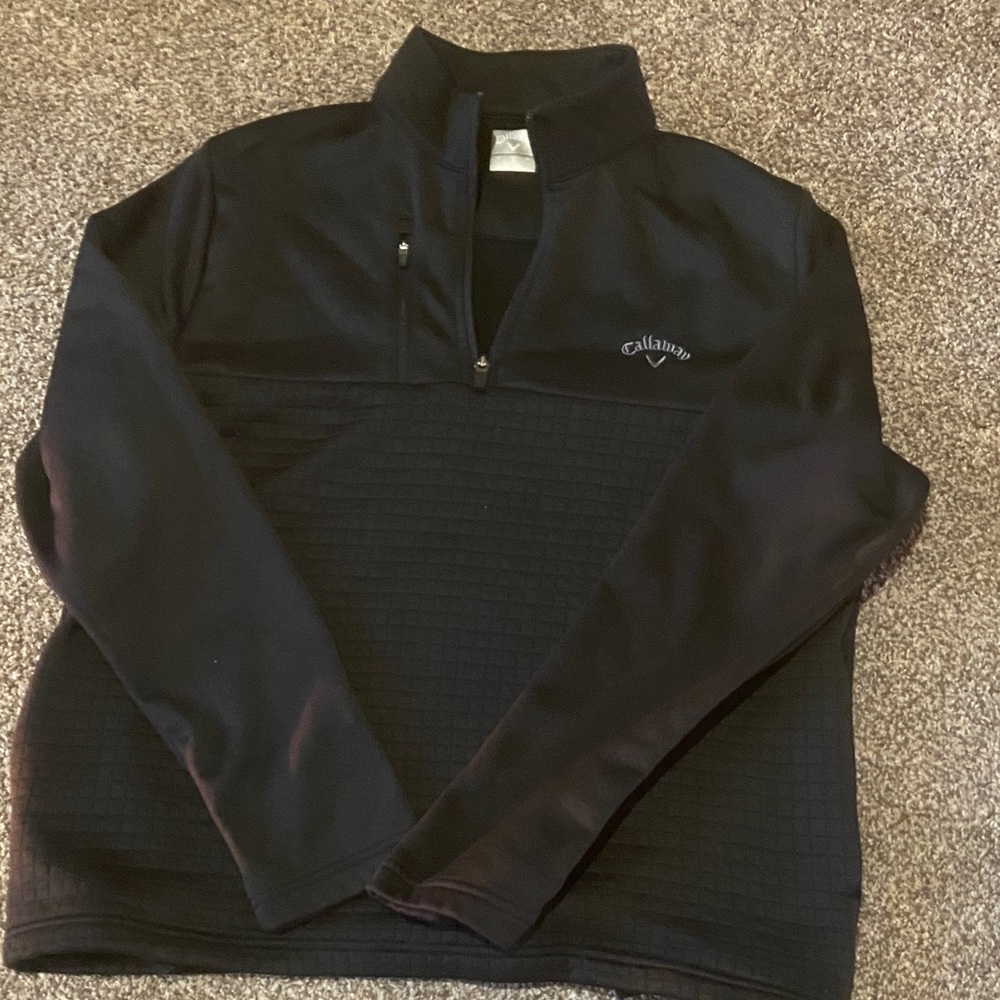 Callaway Men's 1/4 Zip Up Black Sweater